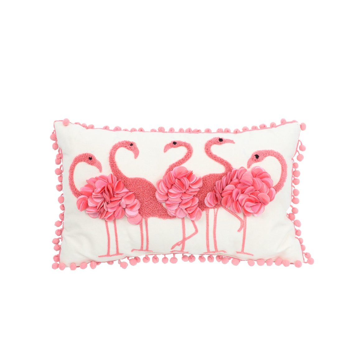 Tropical Flamingo Fluffy Pillow - 10 x 16