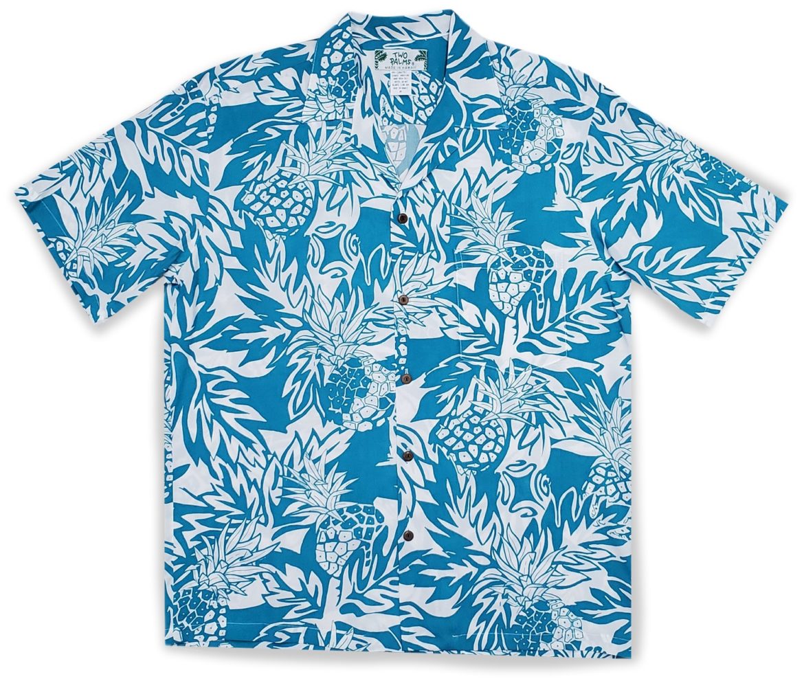 Two-palms-Hawaiian-Shirt-wild-Pineapple-Turquoise