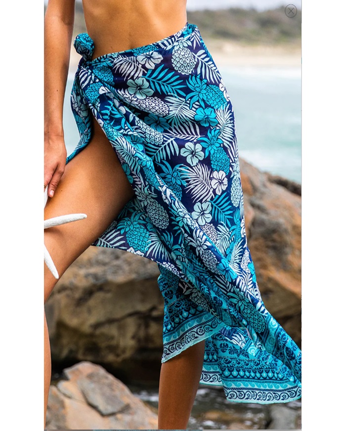 Sarong - Swimsuit Cover-up - Mermaid - Periwinkle