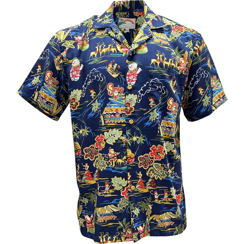 Sport Fishing Santa Christmas Sz XL Blue Shirt Hawaiian Santa New Boat Deep  Sea 