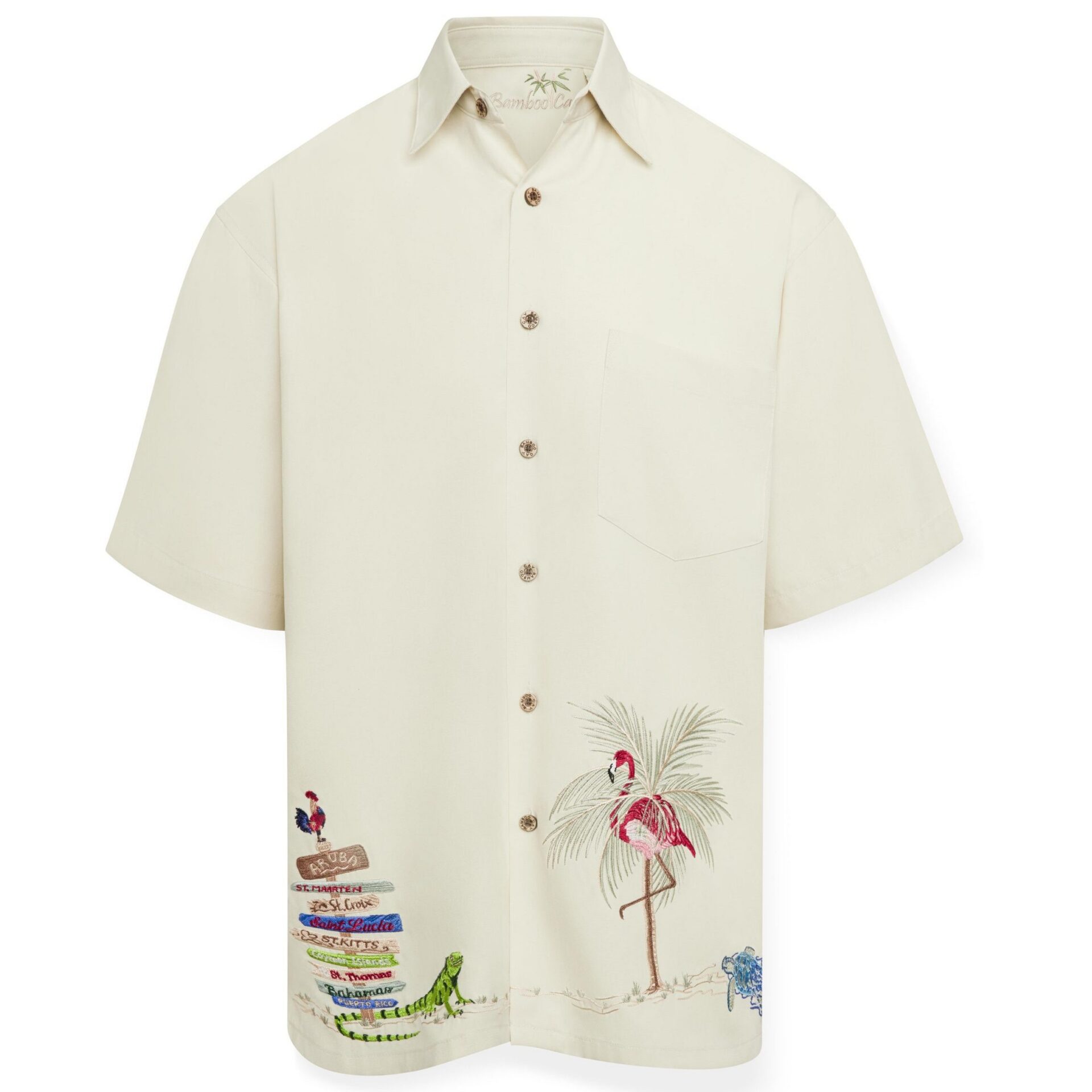 Bamboo-Cay-Mens-Shirt-Caribbean-Treasures-Cream