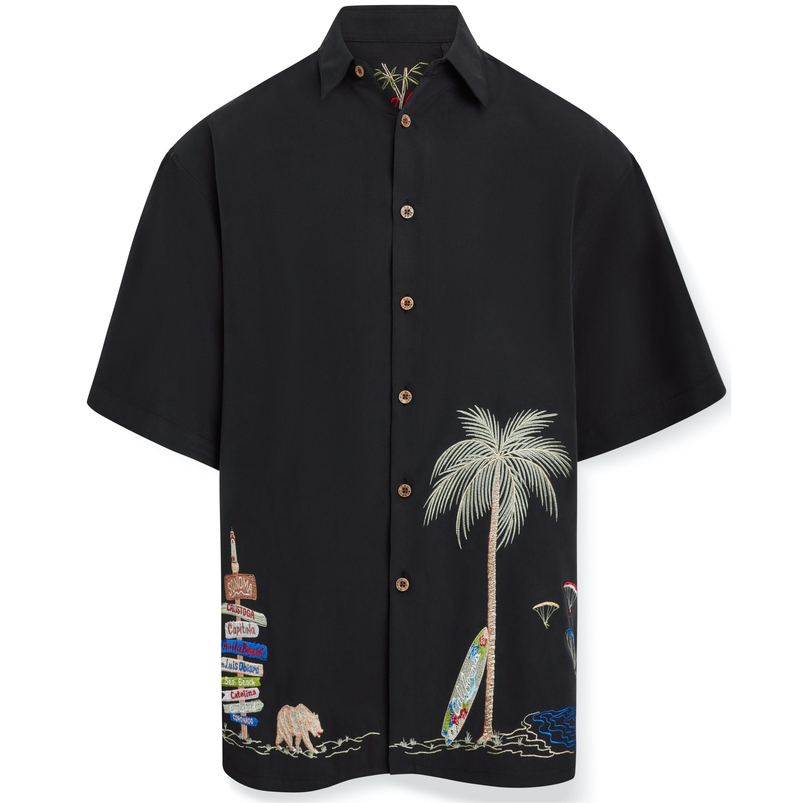 Bamboo-Cay-Mens-Shirt-California-Your-Way-Black-front-view
