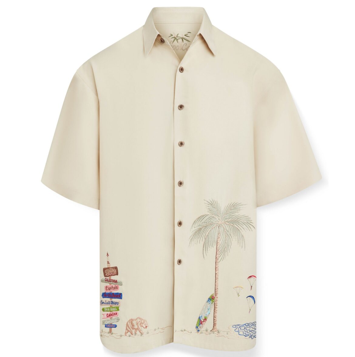 Mens-Bamboo-Cay-Shirt-California-Your-Way-Cream-Front-view.