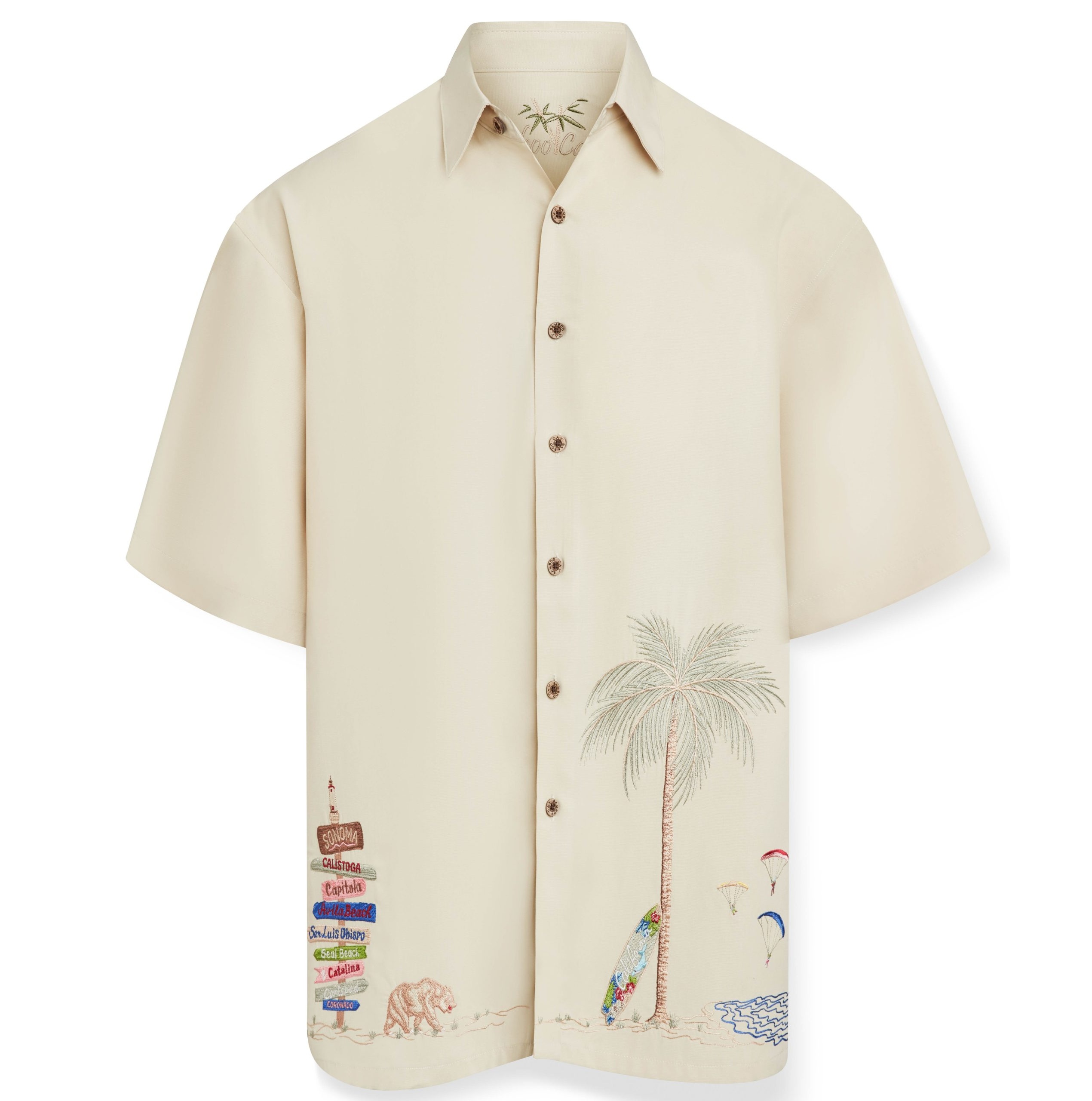 Mens-Bamboo-Cay-Shirt-California-Your-Way-Cream-Front-view.